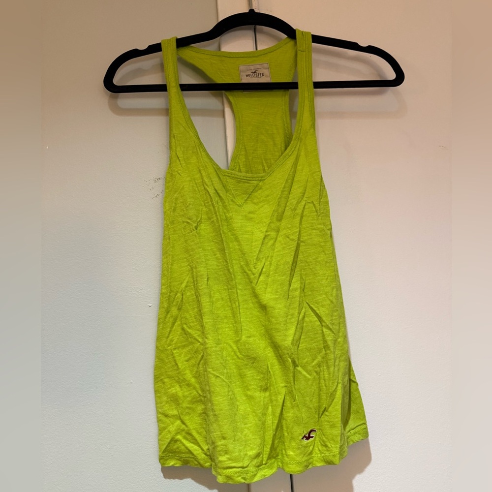 EUC Hollister Lime Green Sleeveless Tank Top